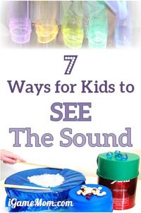 7 fun science experiments for kids to SEE the sound -- it is hard for kids to understand the concept that sound is wave, these activities make teaching easier. Kids can visually grasp the concept and learn science study skills. Fun STEM project ideas for school, home, and homeschool. | five senses