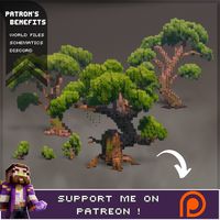 Minecraft Fantasy Oak tree pack to download for patrons!