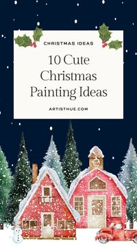 10 Cute Awesome Festive christmas painting ideas in watercolor for beginner artists | new year painting ideas | watercolor holiday cards | winter watercolor #christmas #christmaspaintingideas