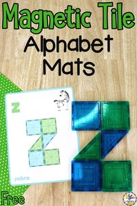 With these fun, low-prep, and free printable Magnetic Letter Lowercase Letter Mats, kids will build the letters of the alphabet.