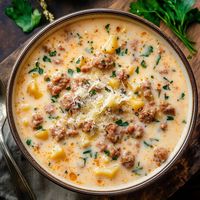 Delicious Creamy Parmesan Italian Sausage Soup Recipe