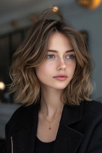 Tap to discover effortlessly chic medium-length hairstyles and haircuts that effortlessly blend style and simplicity with flair.