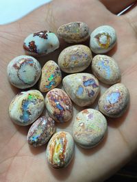 amazing magical fire opal in matrix with its beautiful sparkles 14 pieces