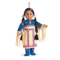 The Pow-Wow Dress of Today III was introduced to Kaya's Collection in 2015. Retail cost is $42. A set of children's pajamas inspired by the outfit was made available as the Blue Patterned Pajamas for a cost of $48. Pow-Wow Dress of Today I Pow-Wow Dress of Today II