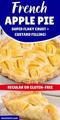 This French Apple Pie combines tender apples and a creamy custard filling in a flaky crust for a dessert that's both elegant and comforting. It's based on the French Alsatian Apple Tart!  Whether you’re trying out a French apple custard pie or looking for apple dessert recipes for Thanksgiving, this pie is sure to impress!