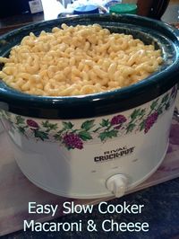 EASY Slow Cooker Macaroni & Cheese! SO EASY! We've had over 36,000 repins on this recipe alone! #Recipes #Slowcooker