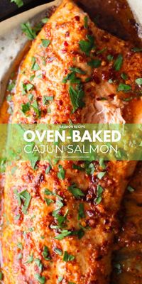 This oven baked Cajun Salmon is a stunning centrepiece that is fresh and delicious. With a few ingredients you'll be enjoying this mouthwatering flaky fish in no time. Serve it with salad, vegetables or any other side of your choice.