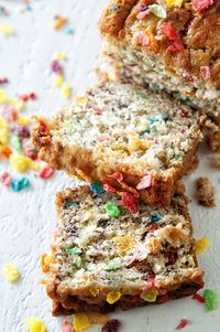 Fruity Pebbles Banana Bread