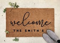 Welcome mat,Last Name Door mat-Customized Family Doormat,Monogrammed Door Mat,Personalized Doormat-C