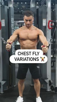 The next time you do chest flyes, try these different variations to emphasize slightly different areas. Pull from high to low to hit your lower chest. Decline bench press and dips are two other exercises to target the lower chest. Pull from low to high to hit your upper chest. Incline bench press is another exercise to target the upper chest. Pull in line with your chest to hit the whole thing evenly. Flat bench press is another exercise to target the same area. Credit :@apfau #fitlife...