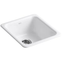 Kohler K-6584-0 Iron Tones 17" Undermount Single Basin | Build.com