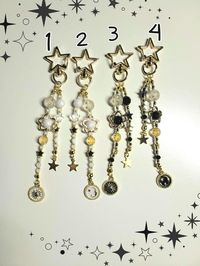 Handmade golden celestial keychains!