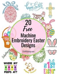 20 Free Easter Machine Embroidery Designs – Needle Work