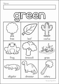 Preschool, Kindergarten, Back to School No Prep Worksheets and Activities. A page from the unit: learning colors