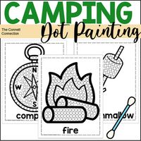 Practice fine motor skills while creating fun camping dot art with these dot painting pages.   This summer themed art activity is perfect for preschoolers and early elementary students to practice hand eye coordination while making a spring craft.Dot Art Pages Availablebackpackbinocularscampingcompassfireforesthiking (2)mapmarshmallowsmoretenttrailWhen to UseArt CenterFine Motor CenterCraft ActivityEarly FinishersQuiet Time ActivityMore Dot Art ActivitiesAlphabet Dot PaintingShapes Dot PaintingA