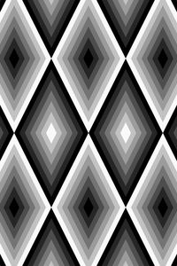 Gray, black and white diamond gradient (ombre) geometric pattern. For home decor and fashion. For available products with this design, please click on the link and visit TDiz Studio's Redbubble shop. Hope to see you there! Thank you!