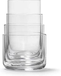 aarke Nesting Glasses, 4 x 290 ml (9.8 fl oz), Crystal Glass, Dishwasher Safe