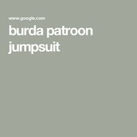 burda patroon jumpsuit