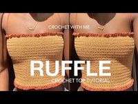 how to make my viral pinterest ruffled crochet top 🧶🧡| crochet top tutorial - YouTube