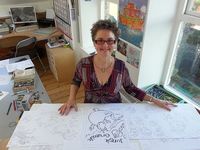 Illustrator Lynne Chapman shows sheets of her original sketches and explains how she creates different animal personalities, bringing them to life as picture...