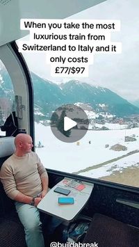 Sarah| Bougee Travel on a Budget  ✈️ on Instagram: "The Bernina Express. Starts in Chur, Switzerland and ends in Tirano, Italy or take the route in reverse  @berninaexpress.ch  #Berninaexpress #swissrailways #traintravel #interail #bucketlist #travel #travelinstagram"