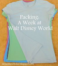 Disney World Tips - Packing for a Week at Disney World