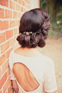 vintage inspired wedding updo ~ we ❤ this! moncheribridals.com