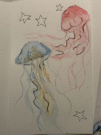 watercolor jellyfish