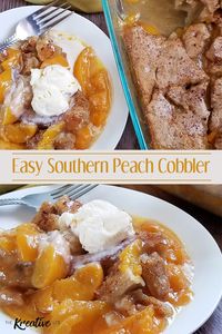 Try this Easy Southern Peach Cobbler Recipe for a tasty holiday dessert.