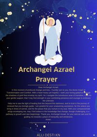 A heart felt prayer to Archangel Azrael, the Angel of Comfort and Transformation offering guidance through loss and difficult transitions. Find peace, healing, and strength with AZRAELS loving presence during times of grief and change. #archangelazrael #prayerforcomfort #healingprayer #griefsupport