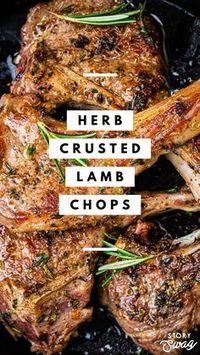 Juicy succulent lamb chops in a simple garlic and herb marinade – ready in minutes and perfect for date night!