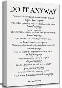 PRICES MAY VARY. Black and White Canvas Wall Art Size: The painting size is 12x16in accessories included, sturdy wooden frame ready to hang .put the right décor on the wall and any living space can be transformed from ordinary to unique and personal Canvas Inspirational Office Wall Art : This sentence is full of positive energy. hang it in your home or office to inspire endless inspiration. this great decorative painting is the creator of a positive atmosphere in life Motivational Quotes Wall De