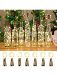 3/7/10Pcs 20 LEDs Wine Bottle Lights With Cork, 6.6ft Silvery Wire Cork Lights Battery Operated Fairy Mini String Lights For Liquor Bottles Crafts Liquor Bottles DIY Party Bar Christmas Holiday Wedding Decor,Christmas Multicolor    ABS     Event & Party Supplies, size features are:Bust: ,Length: ,Sleeve Length: