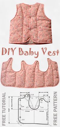 Tutorial on how to make a baby sandwich vest for infants and toddlers. Free Pattern. This is a small undershirt with a back closure that can be worn both front and back. For ease of making, the front and back pieces are cut together. The shoulder closure is designed for front and back wearability.