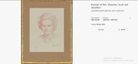 Leonard Boden (British, 20th Century) Portrait of Mrs Thatcher, head and shoulders signed 'Leonard/ Boden' (lower left); inscribed 'Margaret Thatcher' (lower right), apparently in her own hand red chalk 18½ in. x 14½ in. (46.5 x 36.5 cm.)