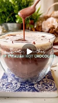 Rafia Mazhar | Easy Recipes | Home Chef on Instagram: "Italian Hot Chocolate Recipe ⤵️

Sweater Weather Series Episode 1: Italian Hot Chocolate ☕️ 

Hot Cocoa Pre-Mix
1/2 cup sugar
1/2 cup sifted cocoa powder
1/3 cup cornflour
1/4 tsp salt
1/2 tsp cinnamon powder (optional)

- Mix all the ingredients and store in a clean, dry jar on the counter for 4 months. Or in the freezer for up to 1 year

Hot Chocolate 
1 cup milk (245 ml)
40 g finely chopped dark chocolate (I used 70%)
2.5 to 3 tbsp hot chocolate pre mix

- in a pot add the premix along with a little bit of milk. Whisk till smooth & well combined
- Add the remaining milk and whisk together. Add in the chopped chocolate 
- Cook on medium heat till smooth, thick and velvety (keep consistency as you like it)
- Serve hot with whipped cre