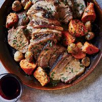 Wine-Braised Pork with Chestnuts and Sweet Potatoes