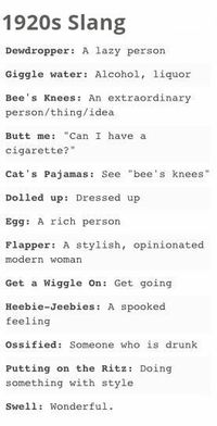 1920s Slang