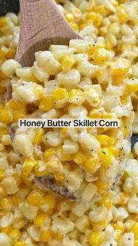 15min · 1 serving     HONEY BUTTER SKILLET CORN is easy to make with frozen sweet corn, honey, cream cheese, and butter. Perfect side dish!  • Ingredients  • 24 ounces of sweet corn, frozen  • ½ stick butter, salted  • 2 ½ tbsp honey  • 4 ounces cream cheese  • ½ tsp black pepper  • 1 tsp salt  • .  • Instructions  • In a large skillet, melt together the butter and the honey  • Add in the frozen corn and stir over the medium high heat for 6 to 8 minutes  • Add in the cream cheese and cook an additional 4 to 5 minutes, to allow the cheese to melt  • Season with salt and pepper if desired  • The corn will become thicker the longer it sits, if you do not want it to be real thick, cut back on the cream cheese amount.