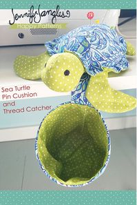 Sea Turtle Pincushion & Thread Catcher pattern Jennifer Heynen jangles - Etsy Canada