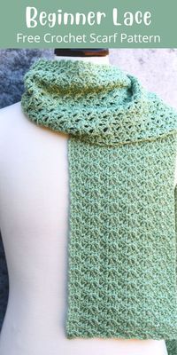 Easy Crochet Lace Scarf for Beginners