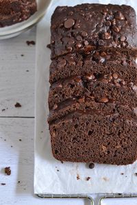 Healthier Chocolate Zucchini Bread Recipe ~ two sugar bugs