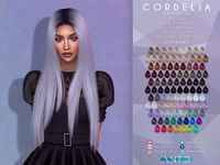 The Sims Resource - [Patreon] Cordelia - Hairstyle