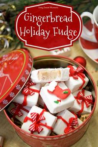 Gingerbread Holiday Fudge - Living Sweet Moments