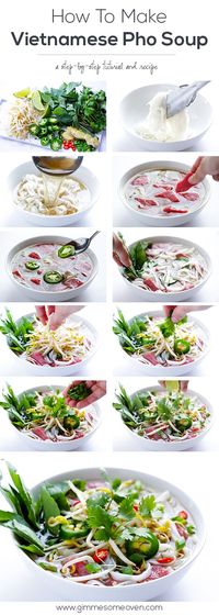 Vietnamese Pho Soup Recipe - so easy to make homemade! | gimmesomeoven.com #soup