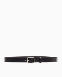 Crafted in authentic bridle leather, this belt features lacquered edges and a 25mm width. Custom hardware with a dull nickel finish. Black S