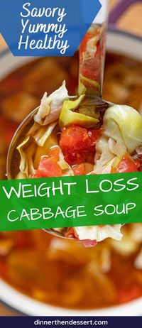 Weight Loss Cabbage Soup is an easy vegetable soup that's great for healthy eating, but still flavorful and filling. Made in only 20 minutes!