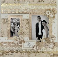 Scrapbook layout created with Anna Griffin Faded Rose Collection.