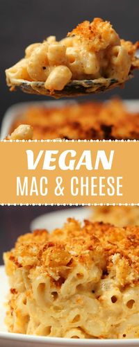 This classic vegan mac and cheese is ultra cheesy, saucy and creamy. Topped with breadcrumbs and baked until golden brown and crispy. Seriously satisfying. | lovingitvegan.com