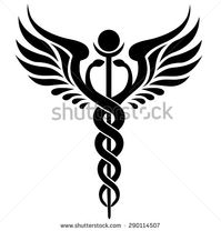 Image result for watercolor caduceus